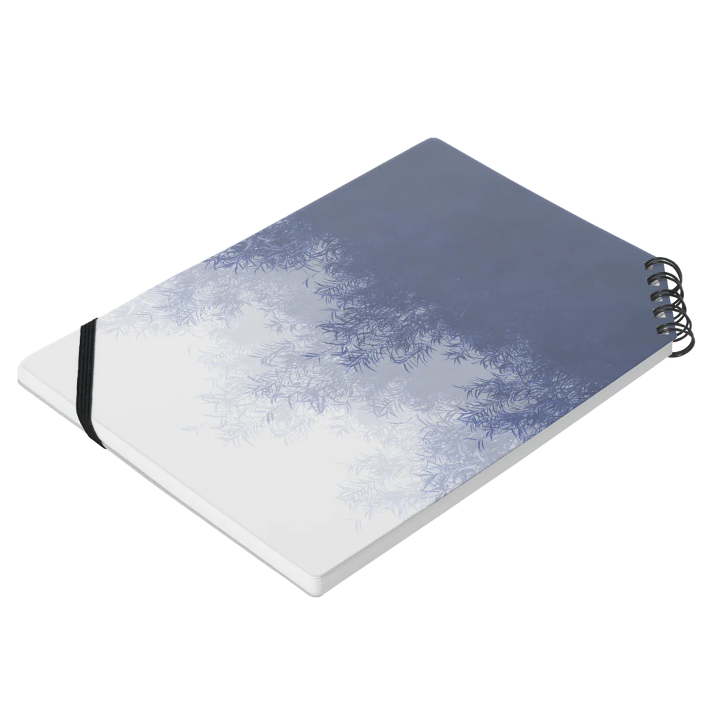 dizzyのWillow (Blue gray) Notebook :placed flat