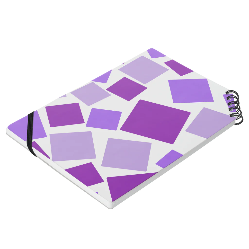 つきしょっぷの紫色の四角形 ノートの平置き