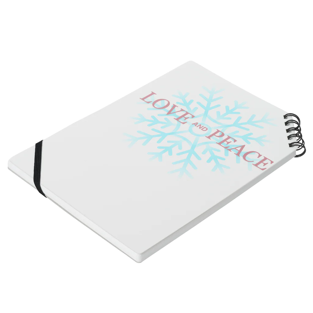 sakuranonakanoharunokazeの雪の結晶 Notebook :placed flat
