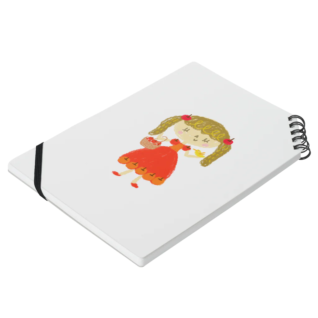 メリーメリークリスマスランドのApple Princess りんごちゃん Notebook :placed flat