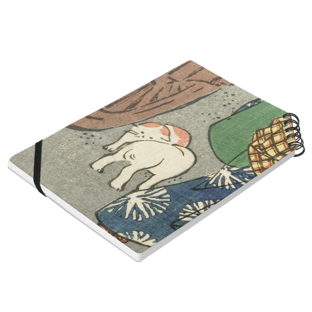 浮世絵ショップ のどぐろ　UKIYOE SHOP NODOGUROの犬　Shinagawa, from the series "Fifty-three Stations [of the Tokaido] (Gojusan tsugi)," also known as the Figure Tokaido (Jinbutsu Tokaido) ノートの平置き