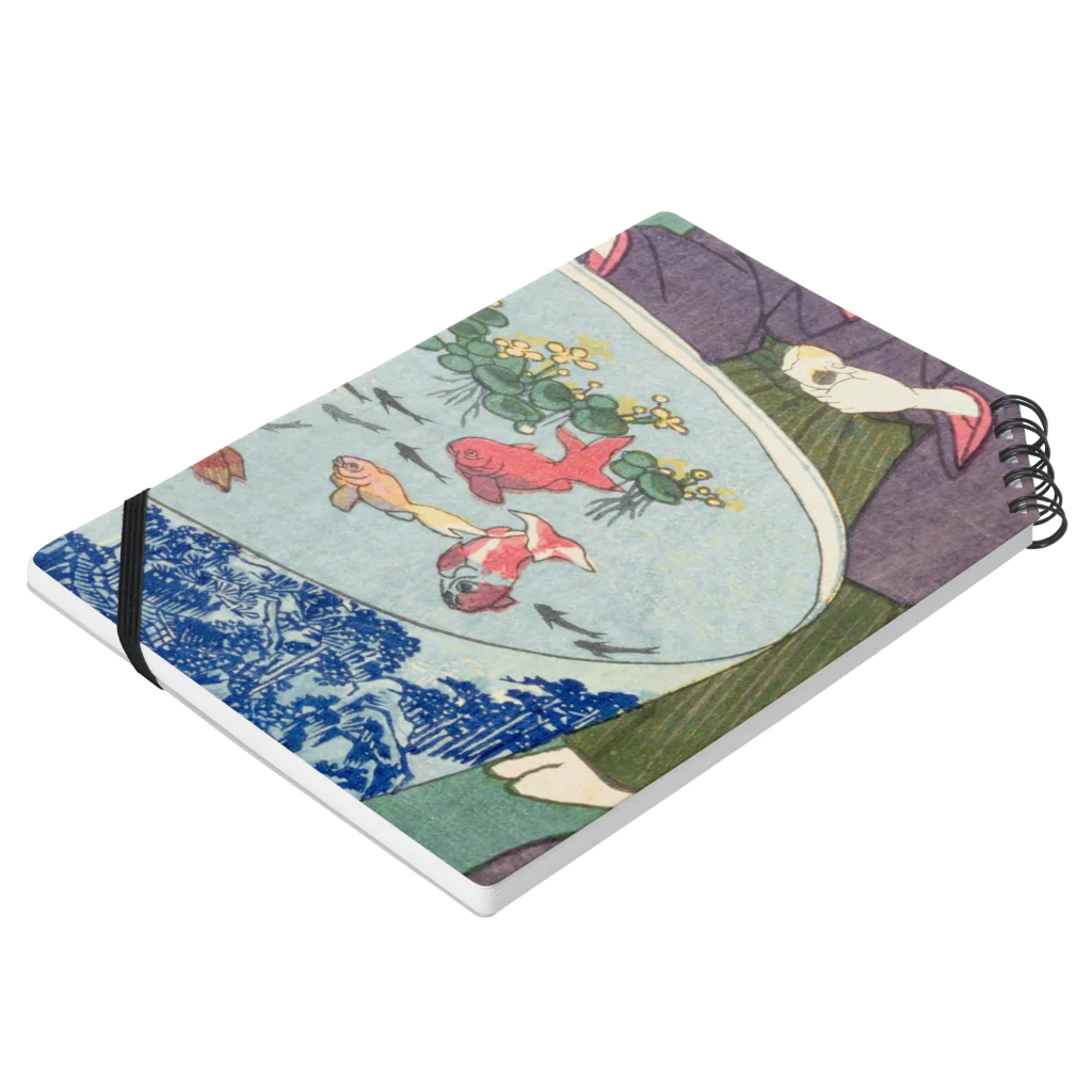 浮世絵ショップ のどぐろ　UKIYOE SHOP NODOGUROの金魚　あつまけんしみたて五節句 / Atsumaken Shimitate Gosekku Notebook :placed flat