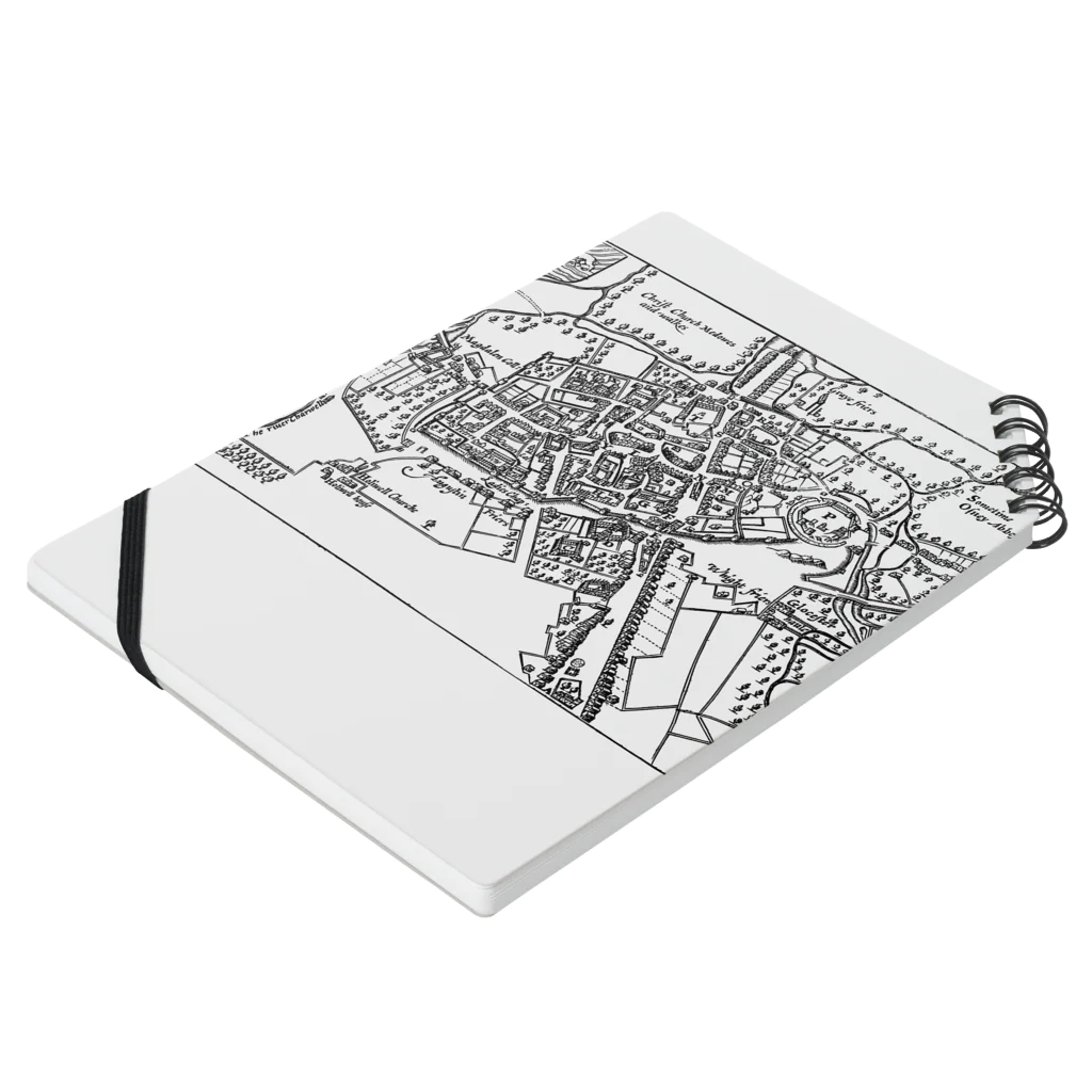 Fred HorstmanのMap of Oxford.  オックスフォード の 地図。 Notebook :placed flat