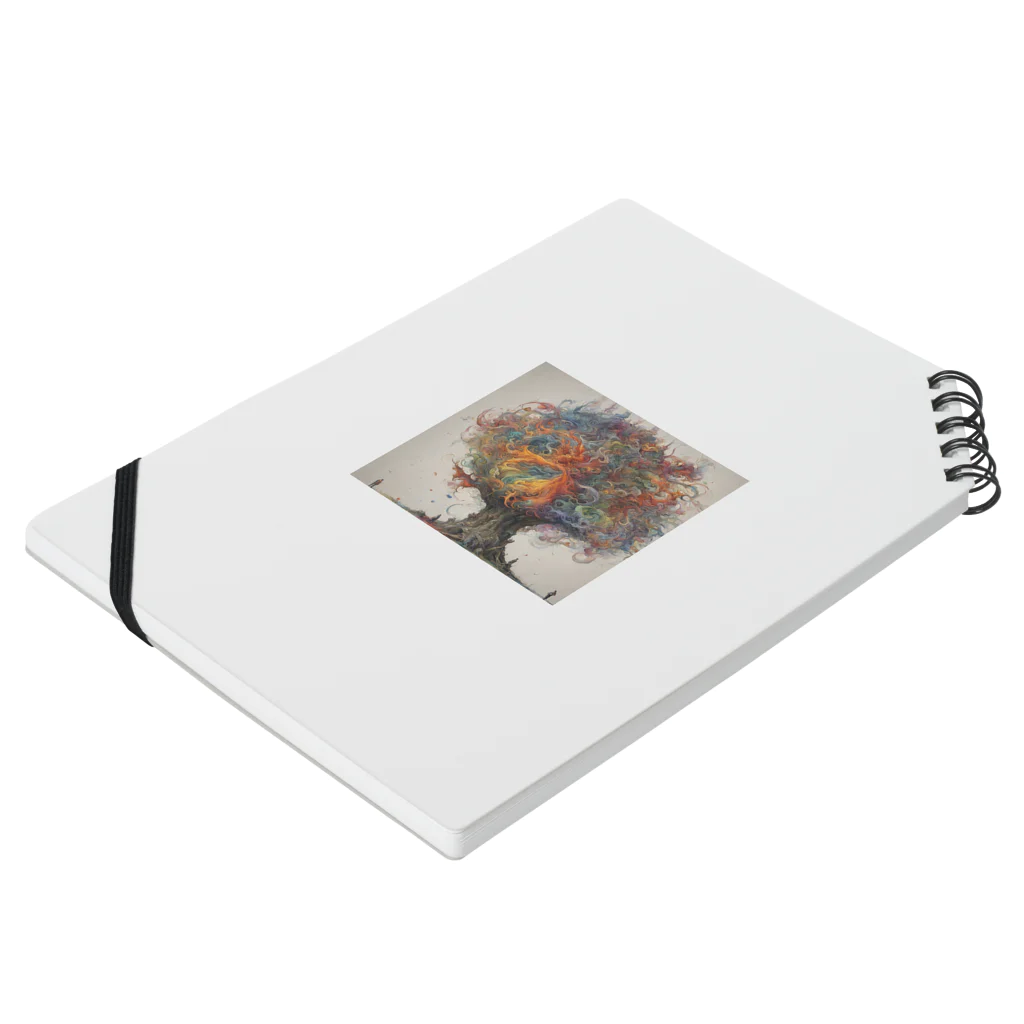 アートフュージョンの幻想の木のグッズ Notebook :placed flat