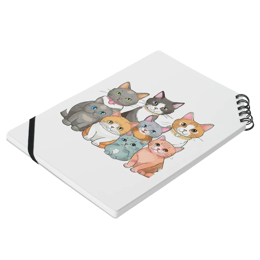 ピピンショップのねこまみれライフ Notebook :placed flat