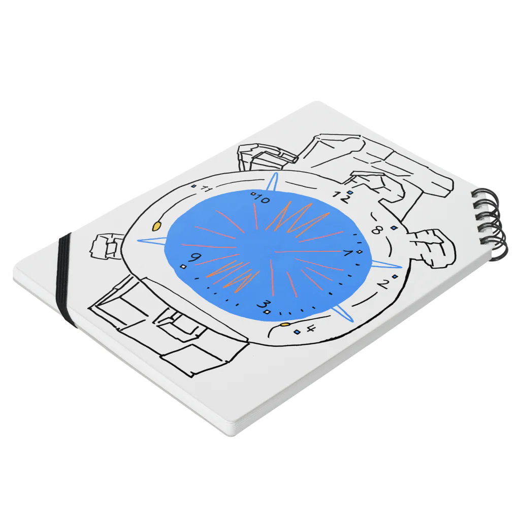 seki_takoyakiの不思議な時計 Notebook :placed flat