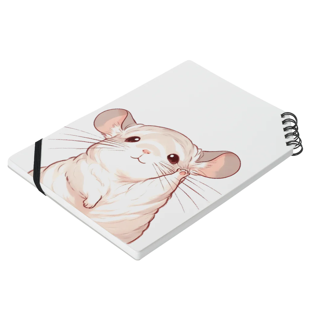 もふっとチンチラ🐭のおてあげチンチラ Notebook :placed flat