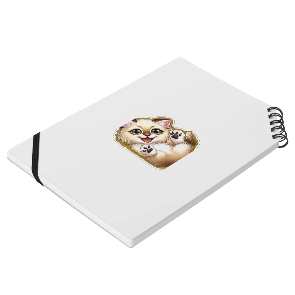 子猫カーニバルの子猫LINEスタンプ Notebook :placed flat