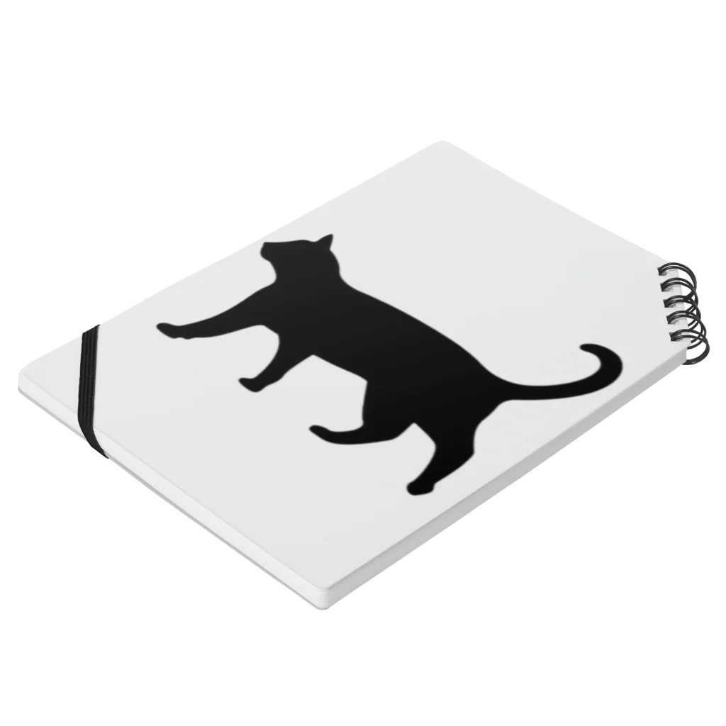 Teatime ティータイムの黒猫は見ていた　ねこ Notebook :placed flat