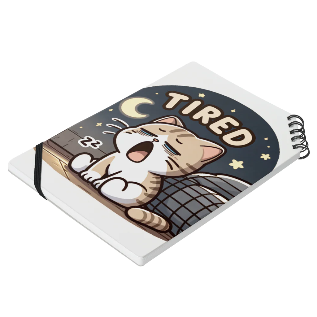 mimikkyu322のTired cat7 Notebook :placed flat