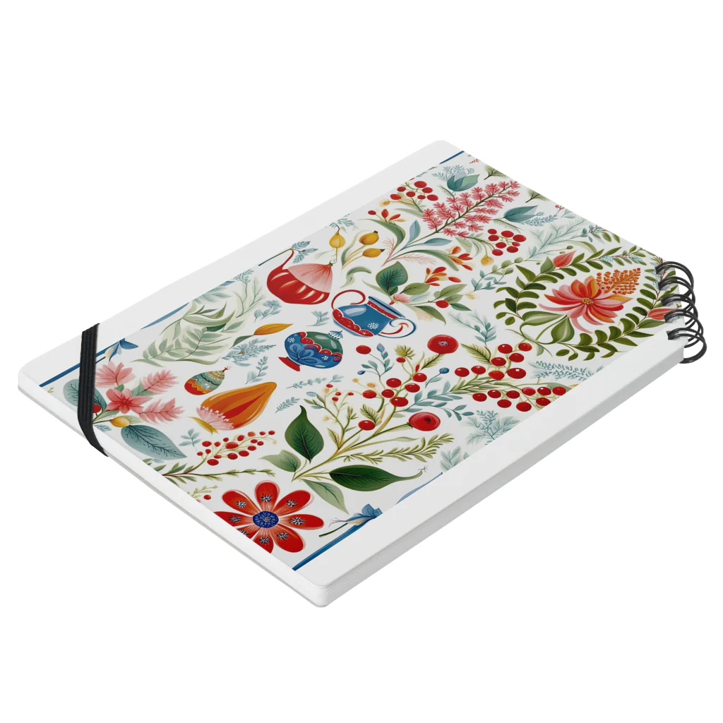 (っ◔◡◔)っ ♥ Le Petit Trésor ♥の花の詩カップ(The Flower Poetry Cup) Notebook :placed flat
