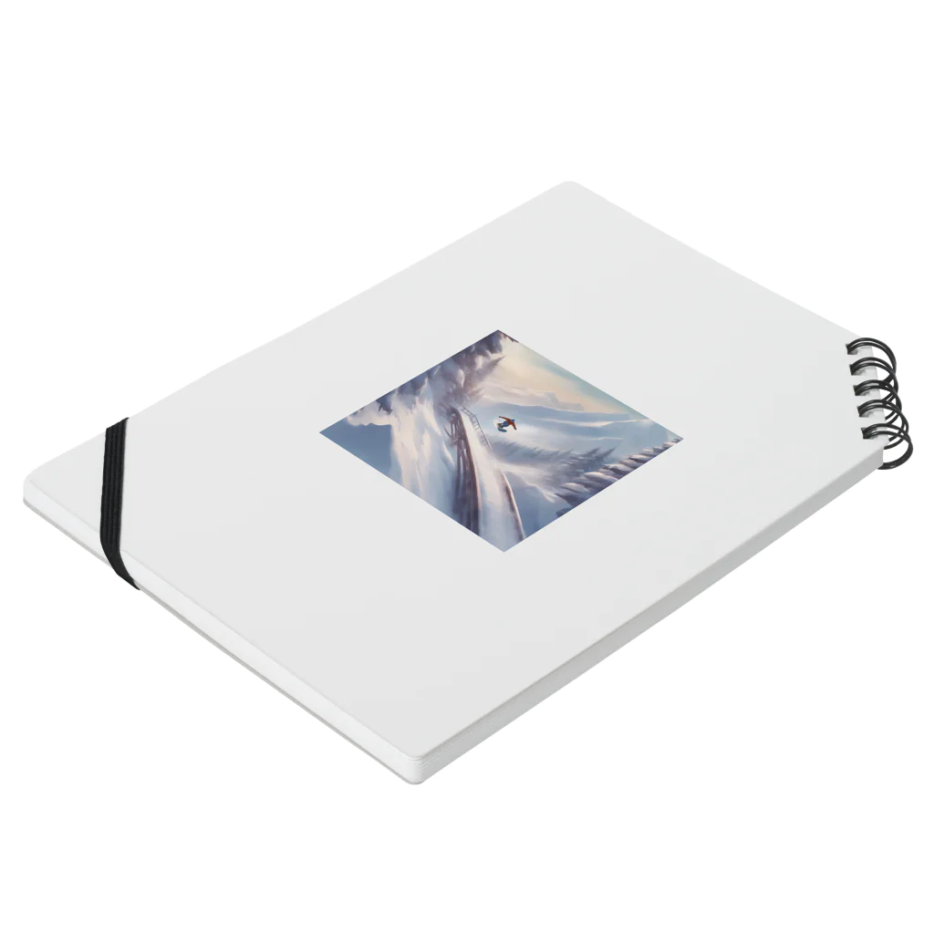 taka_nirvanaの鮮やかなスノーボーダー Notebook :placed flat