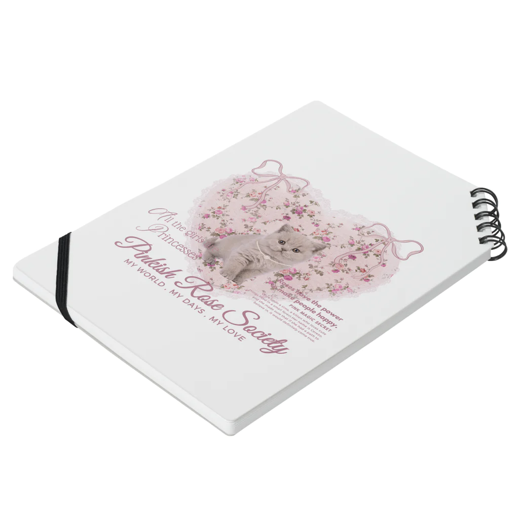 EpocherishのPinkish rose society  Notebook :placed flat