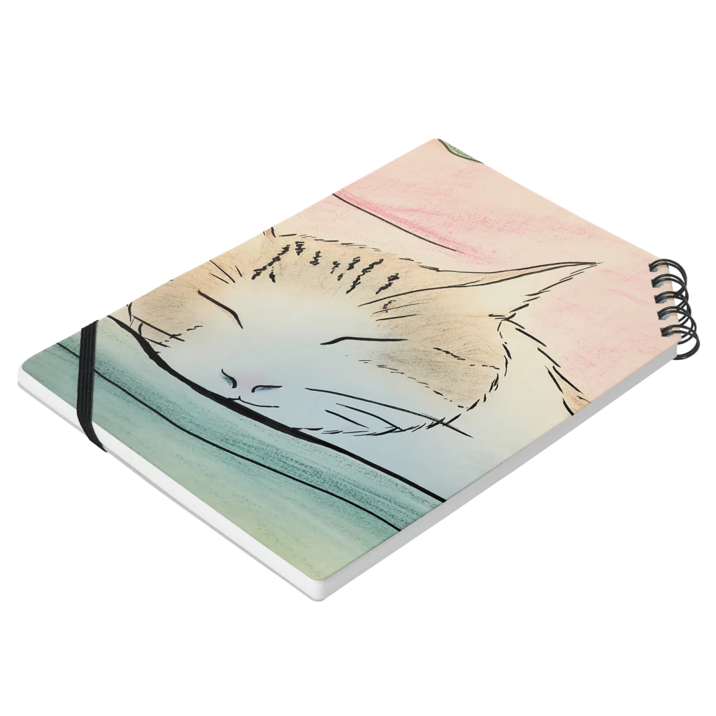 ハンドメイドSaoriのねこ♡寝子 Notebook :placed flat