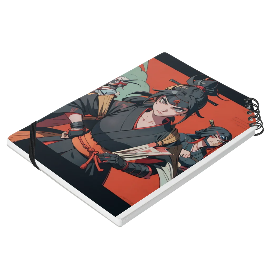 kimono_musume  AI artのscene12 Notebook :placed flat