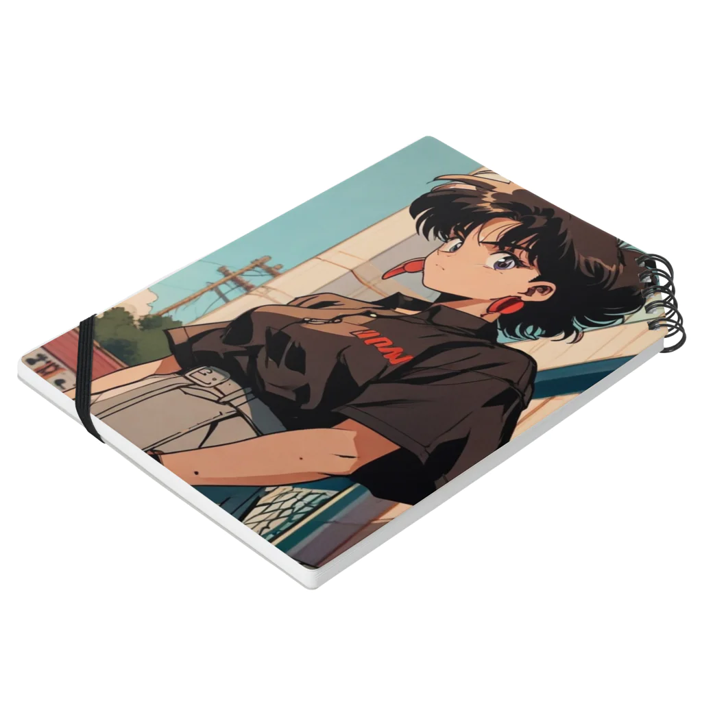 FuuRinSage - 風鈴の賢者のオリジナルアイテム通販 ∞ SUZURIの「夕焼けのメロディー: 懐かしのアニメ英雄」 Notebook :placed flat