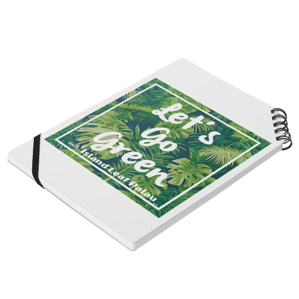 Island Leaf Palau のLet's Go Green with Island Leaf Palau Notebook :placed flat