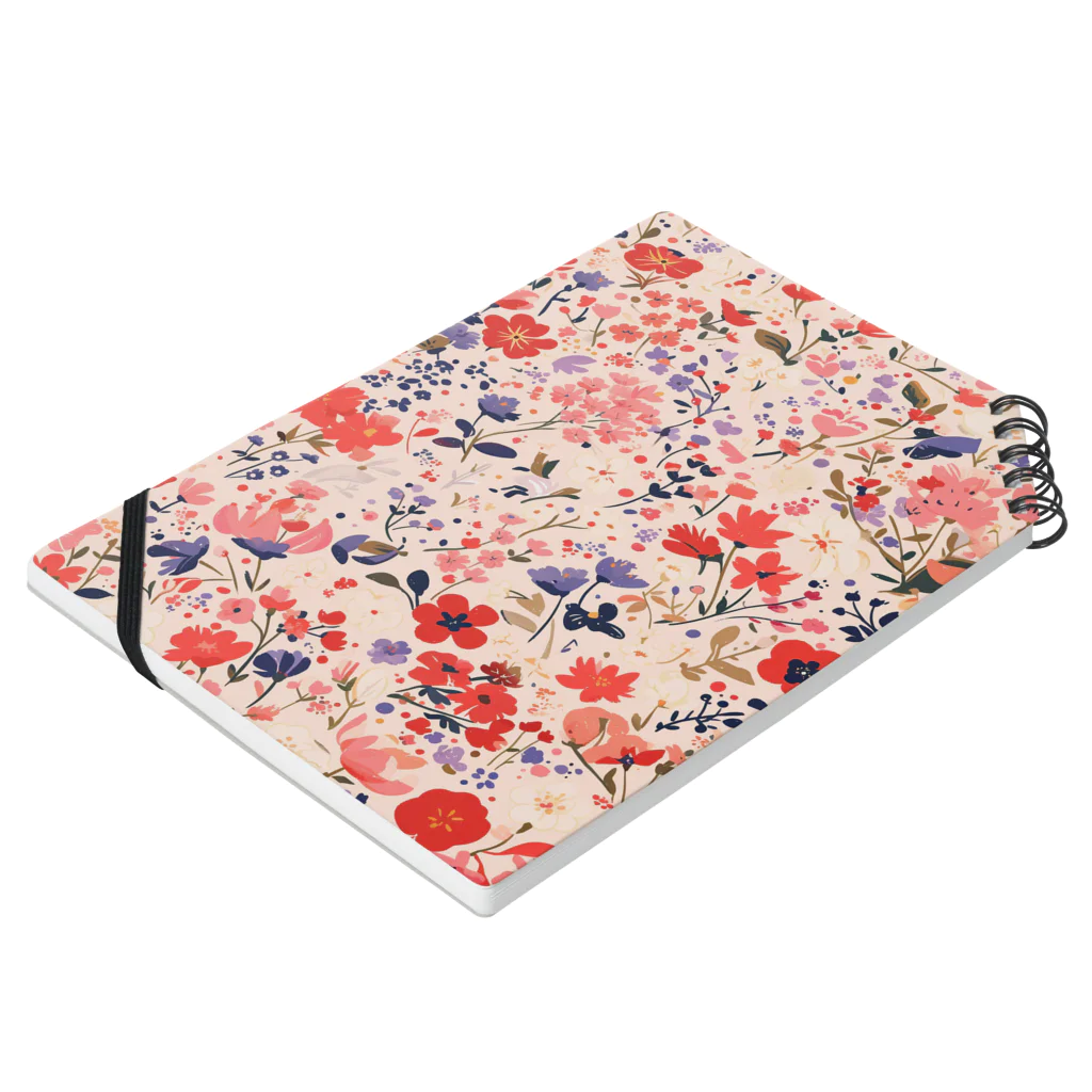 AQUAMETAVERSEの花柄のプリント　なでしこ1478 Notebook :placed flat