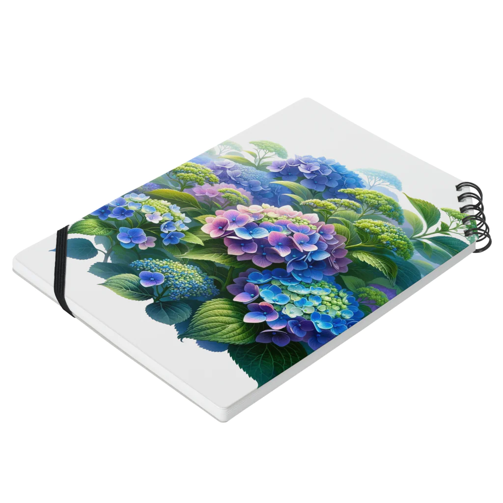 VeiledSageの紫陽花の饗宴 Notebook :placed flat