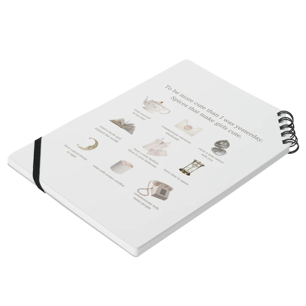 Tiara maisonのTIARA French girly spice notebook Notebook :placed flat