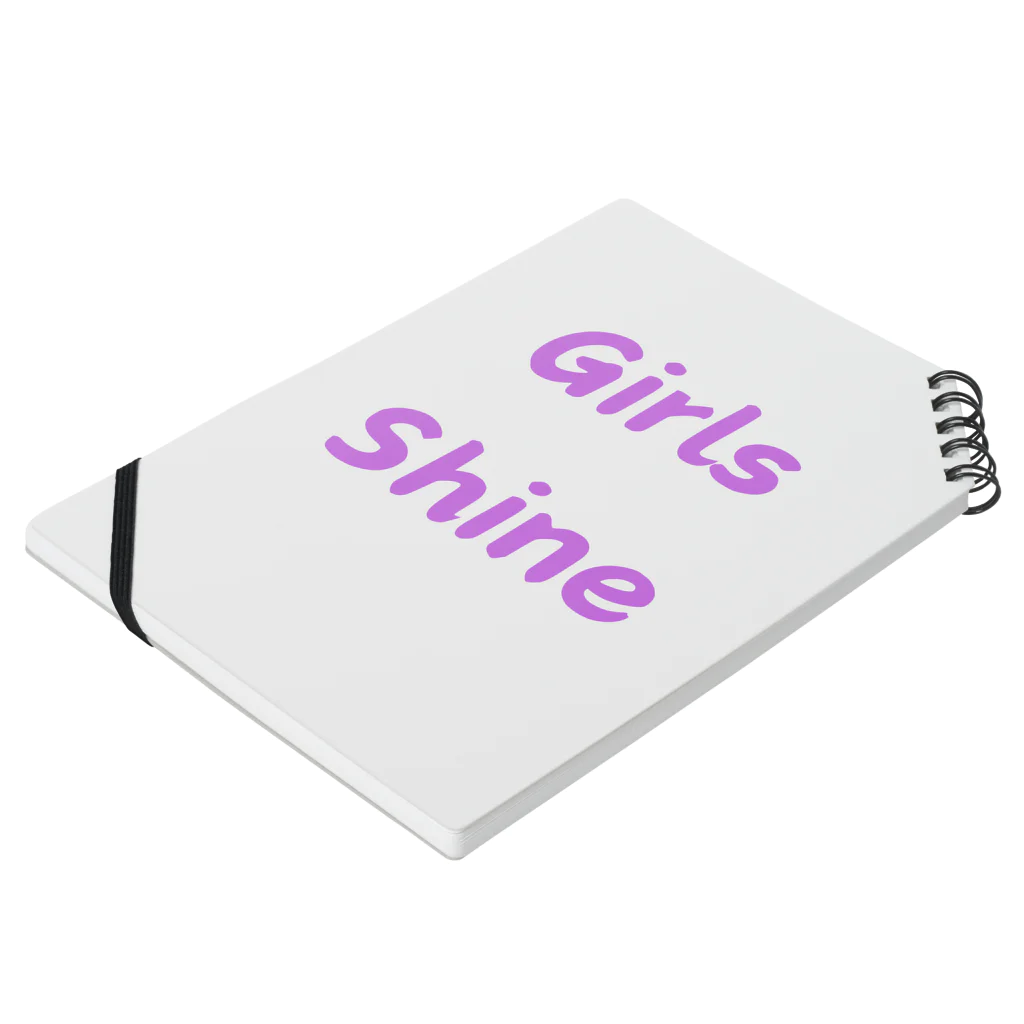 あい・まい・みぃのGirls Shine-女性が輝くことを表す言葉 ノートの平置き