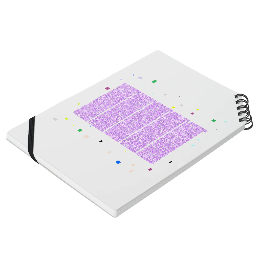 noiSutoaの神秘的なパープルカラー円周率１０００桁 Notebook :placed flat