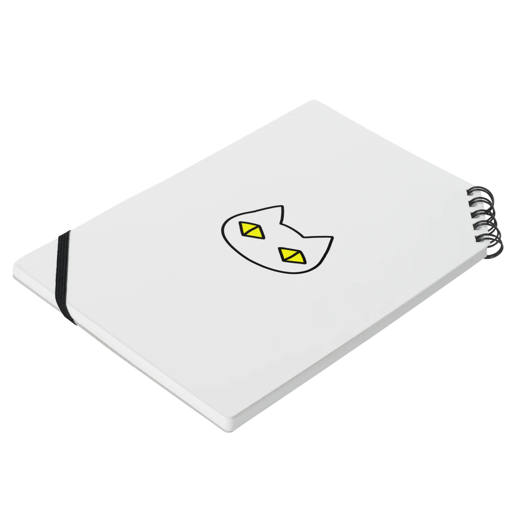 F2 Cat Design Shopの黒猫ボディーガード まもられているほう 002 Notebook :placed flat