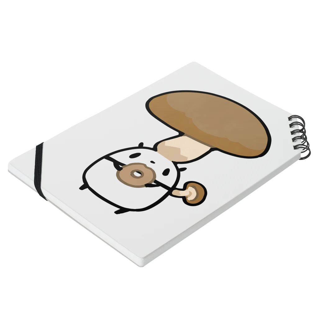 うさやのシイタケに侵食されるパンダ Notebook :placed flat