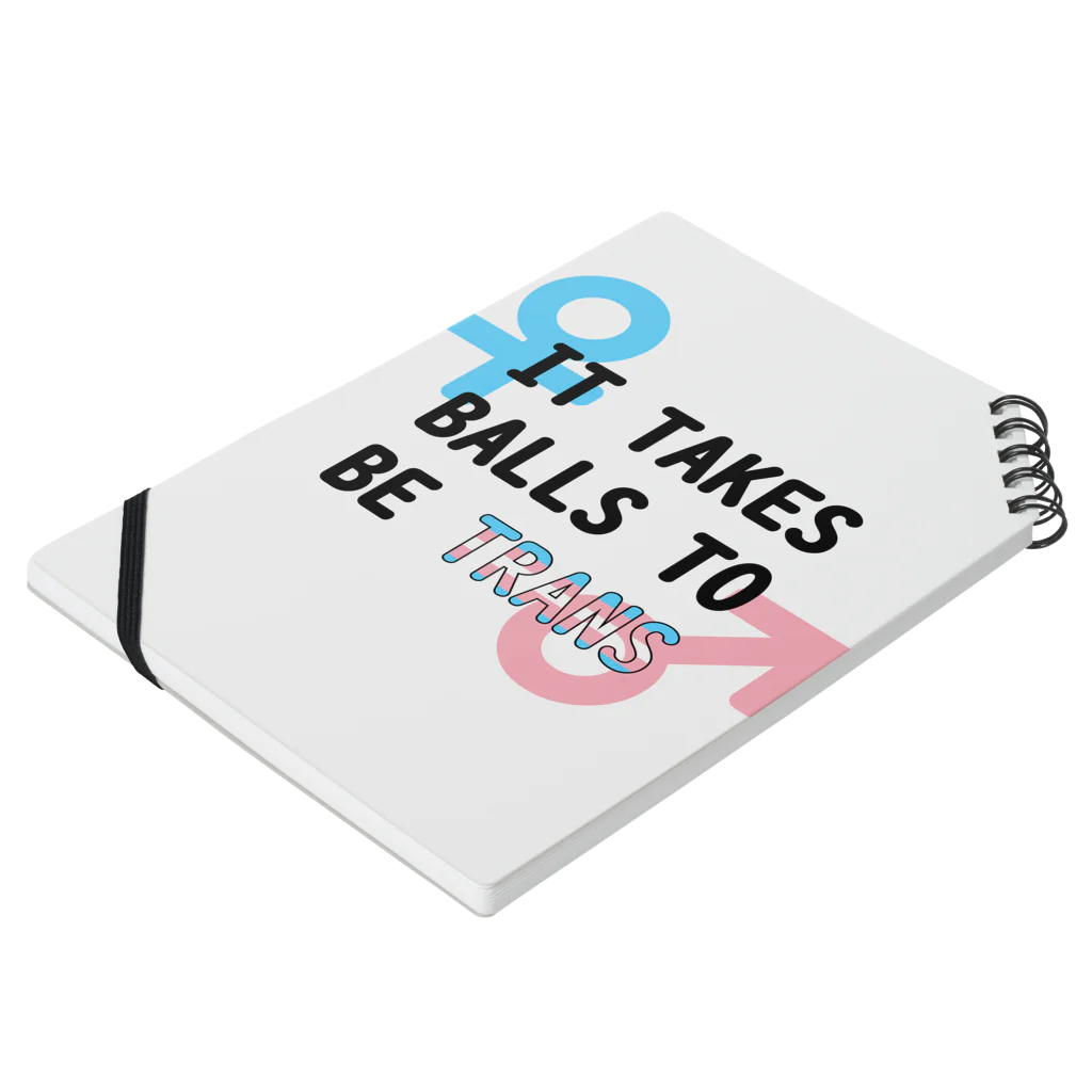 Café Roseraieの「It Takes Balls to be Trans」 Notebook :placed flat