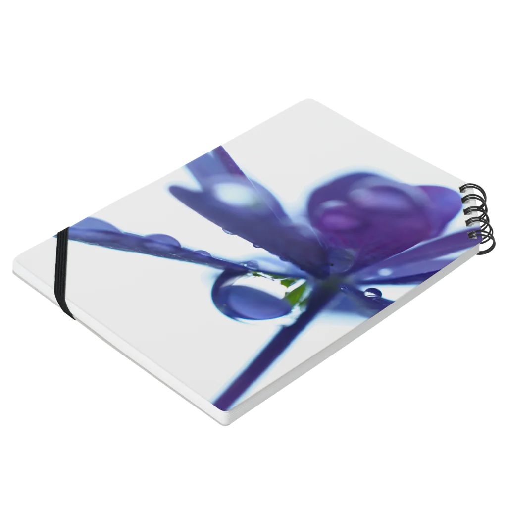 モモたろ屋の水滴と紫陽花 Notebook :placed flat