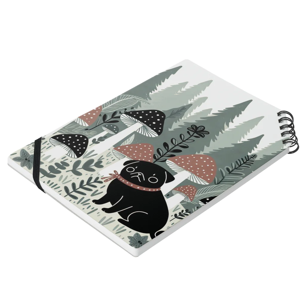 ブヒーズのきのこくろぱぐ Notebook :placed flat