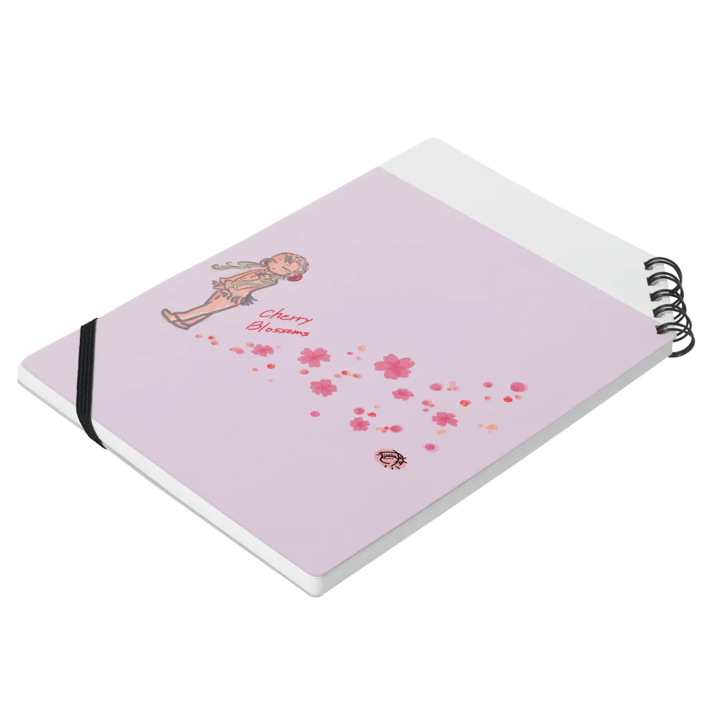 LadybugcolorのCherry Blossoms ノートの平置き