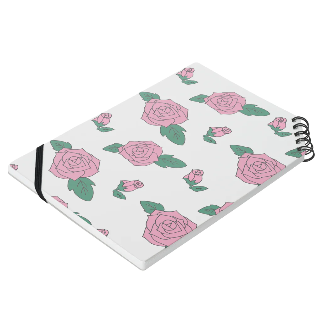 kanamo_shopのrose rose rose  Notebook :placed flat