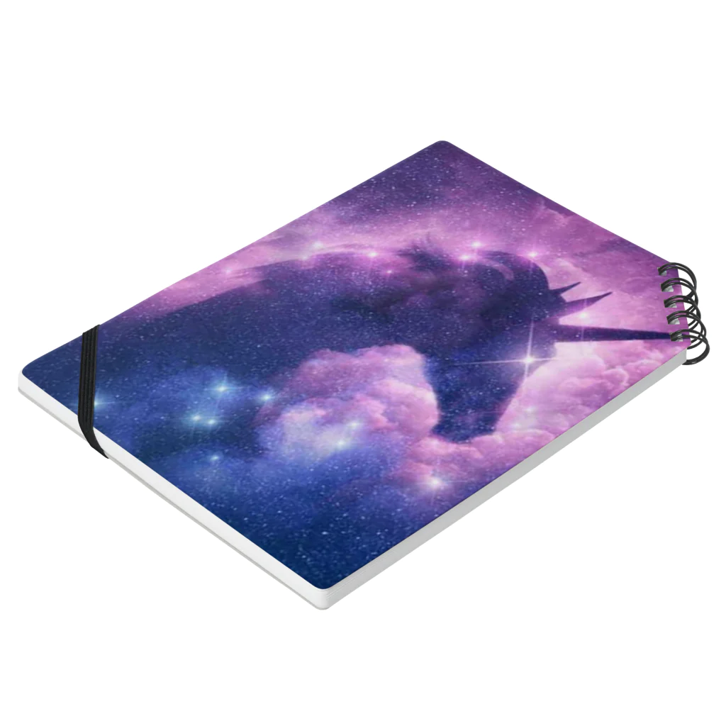 Cutesshopのspace unicorn  Notebook :placed flat