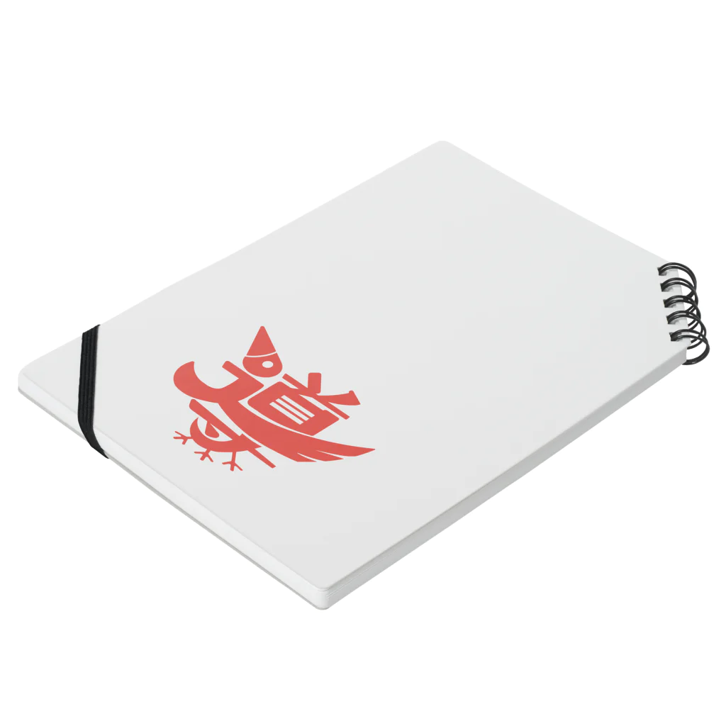 ミチビくん ＳＨＯＰの導ヤタガラスstyle RED Notebook :placed flat