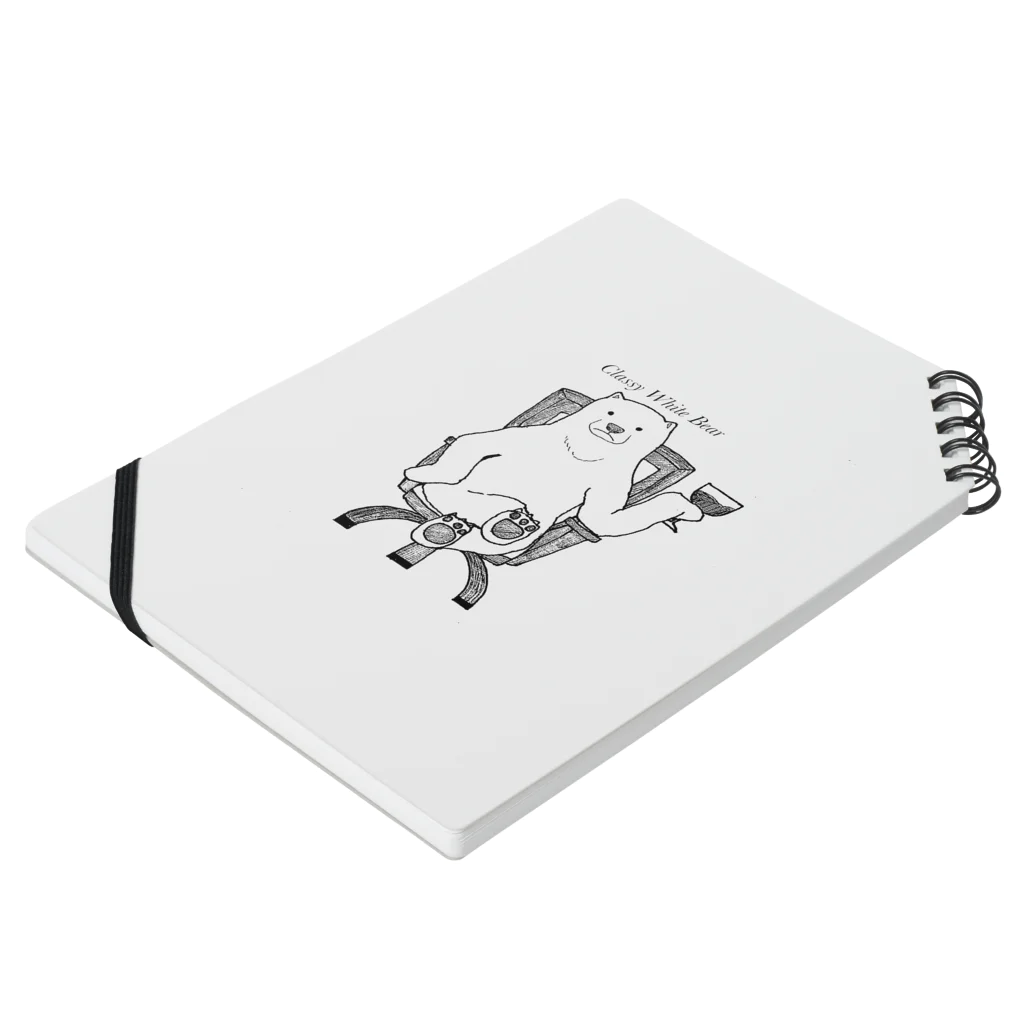 s1o0r0のClassy White Bear Notebook :placed flat