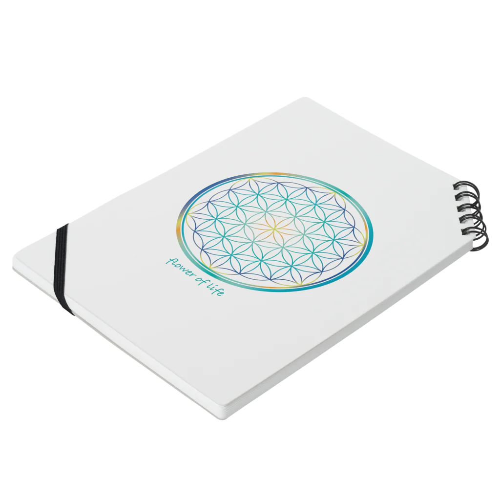 Botan Riceのflower of life mix A Notebook :placed flat