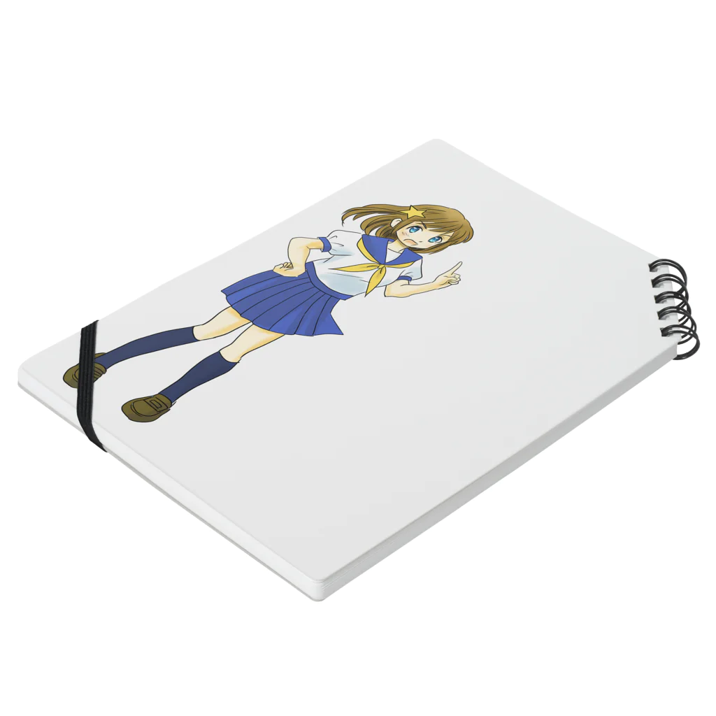Angelのセーラー服の女の子 Notebook :placed flat