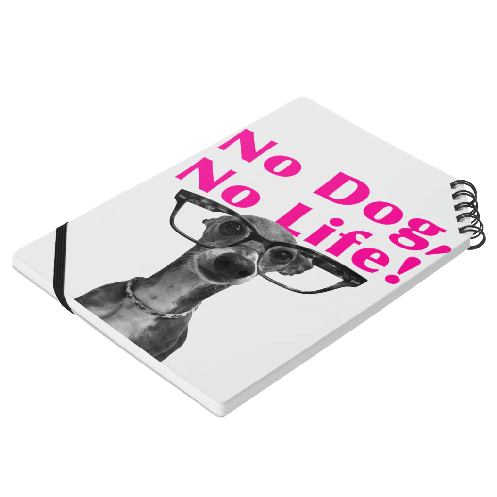 イロハのNo dog,No life! ピンク Notebook :placed flat