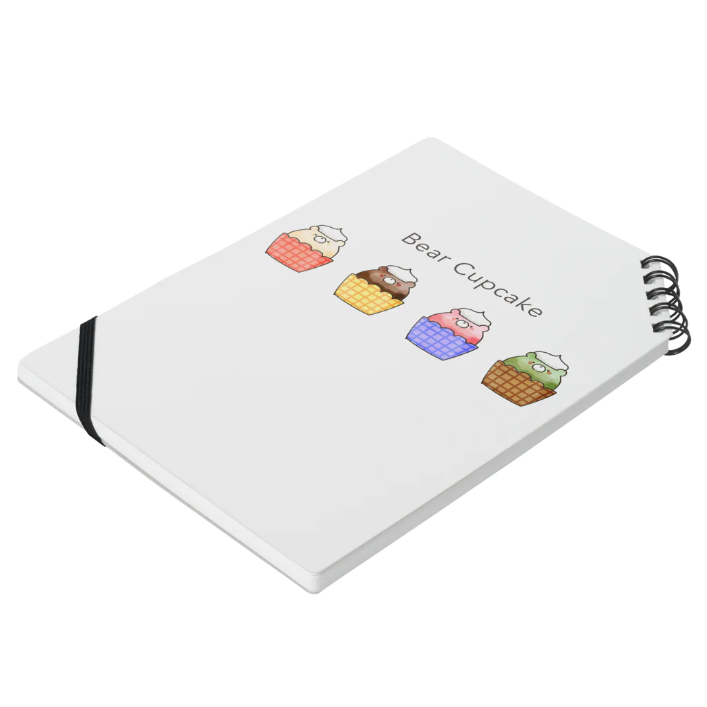 みょーのBear Cupcake Notebook :placed flat