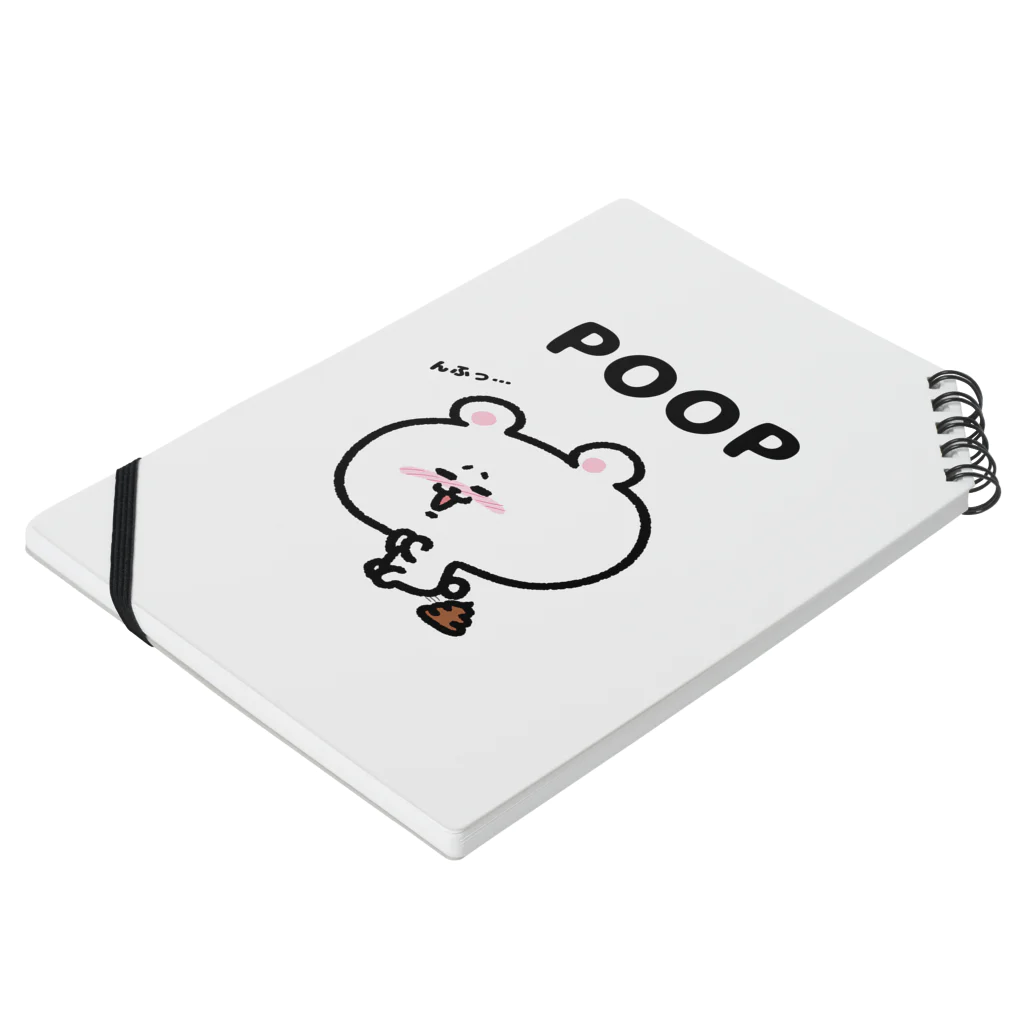 うさぎまるえkawaiishop のくまコロりん『ぷりっ』 Notebook :placed flat