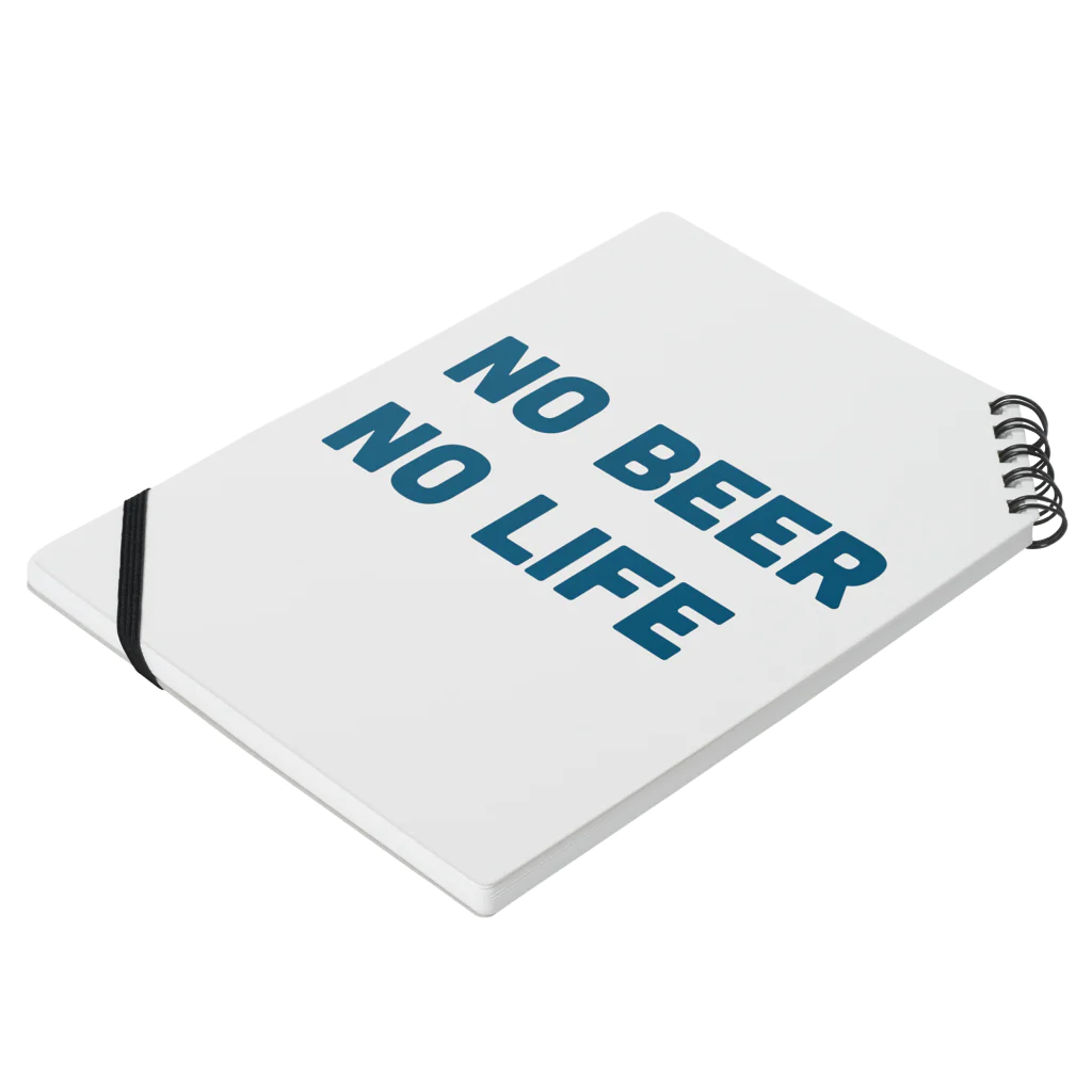 mustachesのNO BEER  NO LIFE Notebook :placed flat