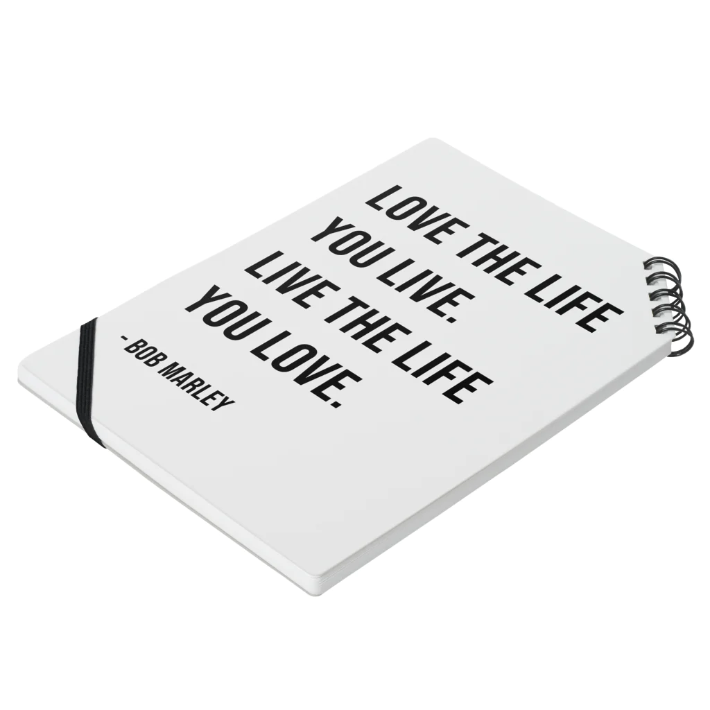 hello!!masterpieceのHello BoB Marley `LOVE LIFE!!` Notebook :placed flat