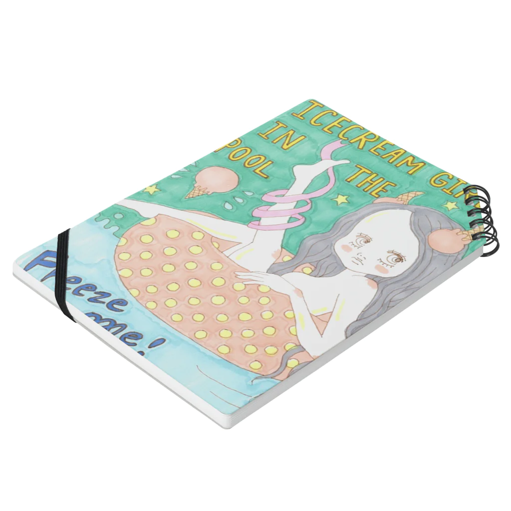 kaoru_littieのIce cream girl in the pool            Notebook :placed flat