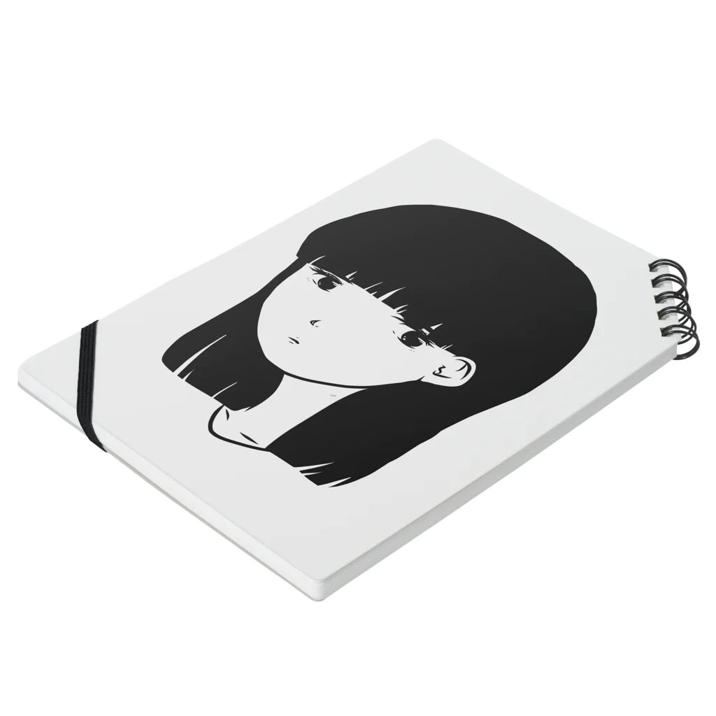 ヒロポン販売所の無表情黒髪少女 Notebook :placed flat