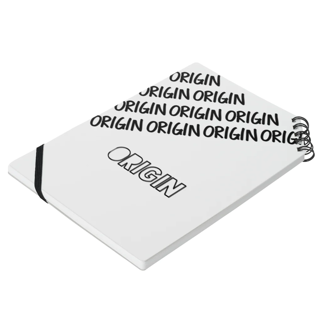 Originのorigin text  Notebook :placed flat