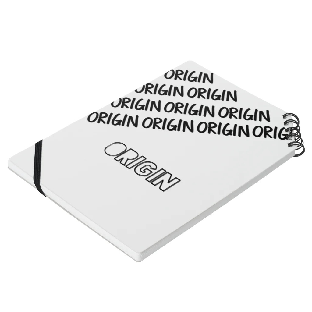 Originのorigin text  ノートの平置き