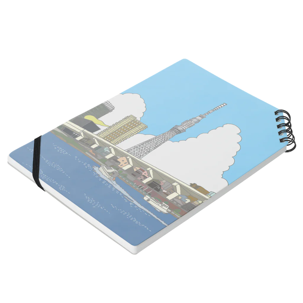 Minami Kawatoの TOKYO SKY TREE NOTE BOOK ノートの平置き