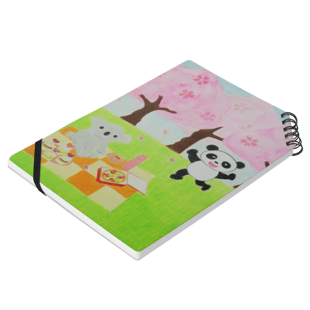 RAAKOのコアラとパンダ Notebook :placed flat