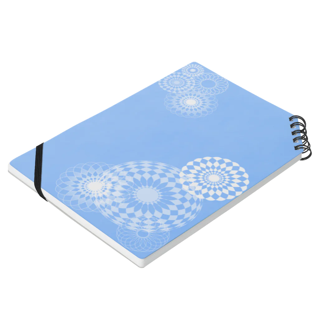 zucchyのblue swirls  Notebook :placed flat